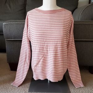 Banana Republic Pink & White Stripe Sweater XS